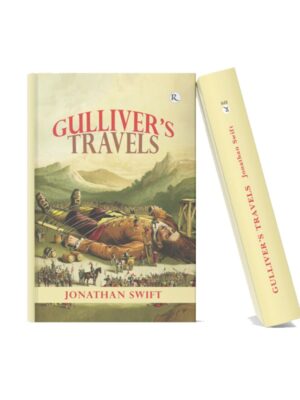 Gulliver’s Travels by Jonathan Swift | Classic Adventure Novel Classic hardcover edition of Gulliver’s Travels by Jonathan Swift featuring Gulliver surrounded by tiny people in a fantasy landscape.