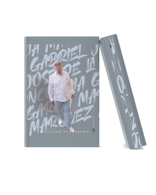 Malayalam book featuring a creative portrait-style cover inspired by Gabriel García Márquez, symbolizing literature, imagination, and world-class storytelling.