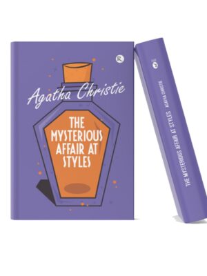 Book cover of The Mysterious Affair at Styles by Agatha Christie featuring a stylized bottle design on a purple background.