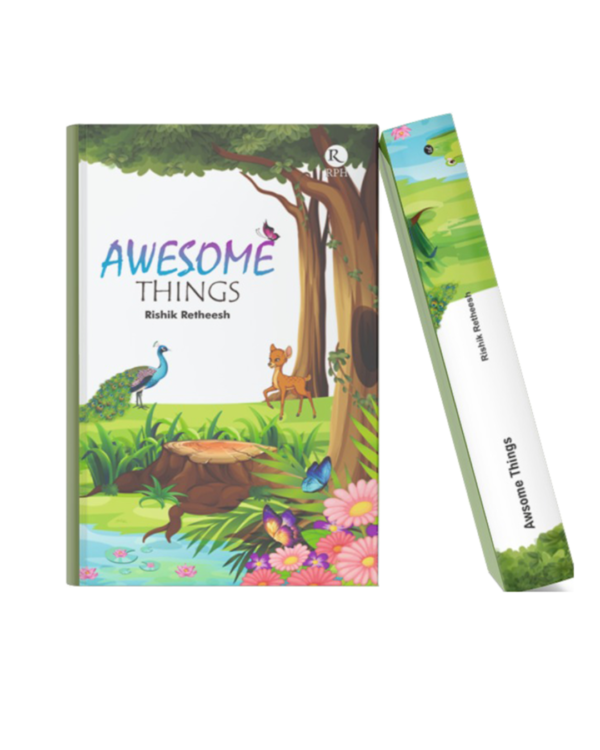 Children’s illustrated book featuring animals, butterflies, flowers, and a colorful forest scene designed to inspire imagination, learning, and fun for young readers.