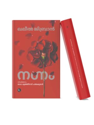 Nasam Malayalam novel book cover with red rose design