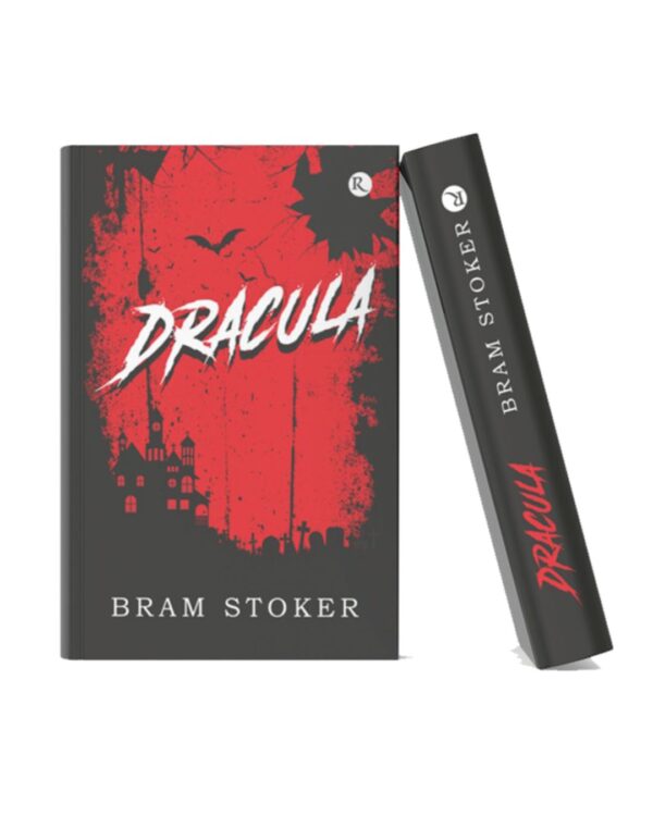 Black and red hardcover edition of Dracula by Bram Stoker featuring gothic castle artwork and bat silhouettes.